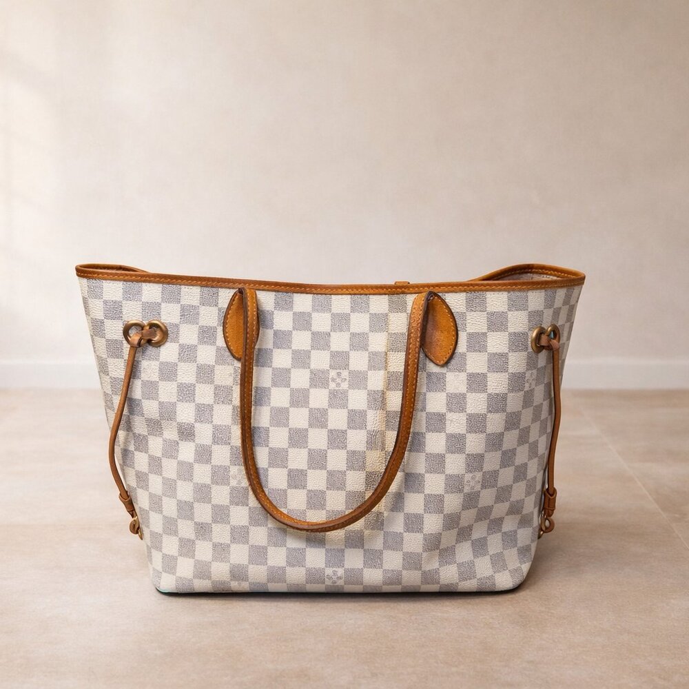 Louis Vuitton Neverfull MM Damier Azur Tote – Authentic - Picture 5 of 7